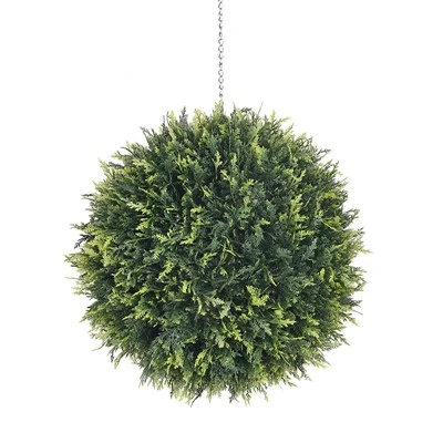Bolas de hierba de topiario púrpura artificial para la decoración de la pared