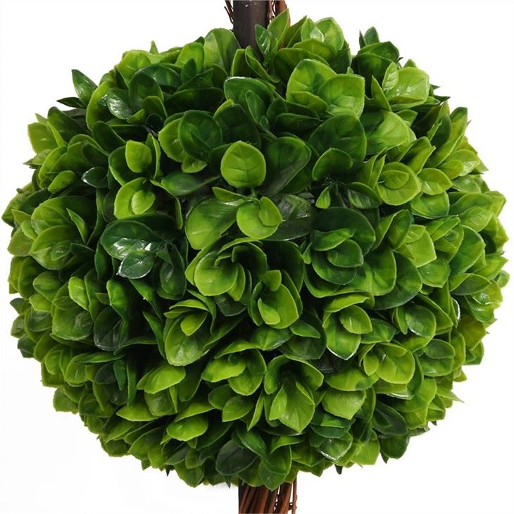 Apple Leaf Double Ball Tree Black Pot